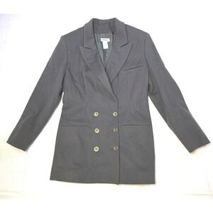 RODIER Double Breasted Wool Cashmere Blazer Jacket Dark Gray Women's 10 P